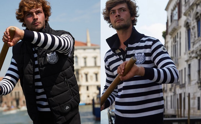 Venice’s gondoliers recognised for their return to wool in the iconic uniforms. © The Association of Venetian Gondoliers/The Woolmark Company